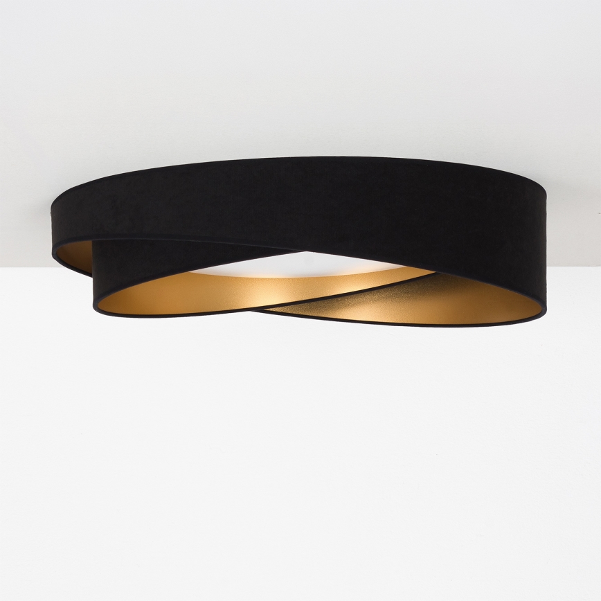 BRILAGI - LED stropna svjetiljka s mogućnošću prigušivanja VELVET TWIST LED/36W/230V 3000-6000K Ø 65 cm Wi-Fi Tuya Beacon crna/zlatna + daljinski upravljač