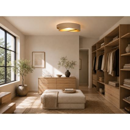 BRILAGI - LED stropna svjetiljka s mogućnošću dimiranja VELVET TWIST LED/36W/230V 3000-6000K promjer 65 cm Wi-Fi Tuya Beacon bijela/zlatna + daljinsko upravljanje