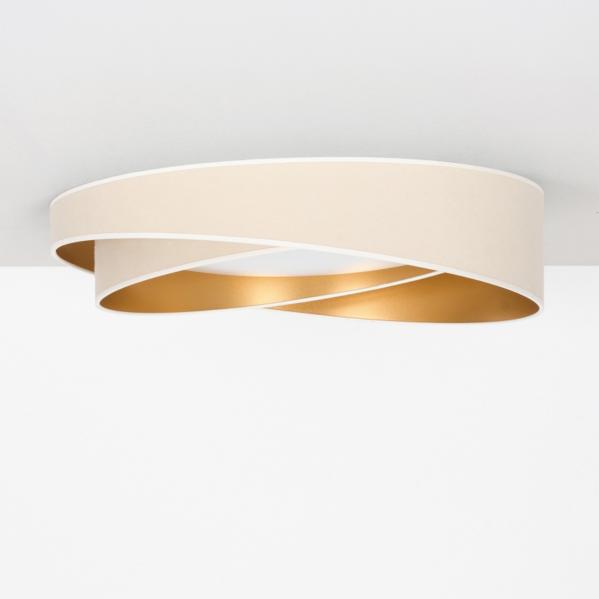 BRILAGI - LED stropna svjetiljka s mogućnošću dimiranja VELVET TWIST LED/36W/230V 3000-6000K promjer 65 cm Wi-Fi Tuya Beacon bijela/zlatna + daljinsko upravljanje