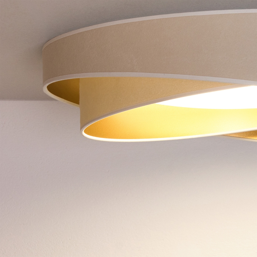 BRILAGI - LED stropna svjetiljka s mogućnošću dimiranja VELVET TWIST LED/36W/230V 3000-6000K promjer 65 cm Wi-Fi Tuya Beacon bijela/zlatna + daljinsko upravljanje