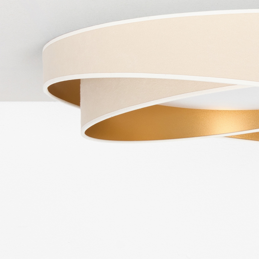 BRILAGI - LED stropna svjetiljka s mogućnošću dimiranja VELVET TWIST LED/36W/230V 3000-6000K promjer 65 cm Wi-Fi Tuya Beacon bijela/zlatna + daljinsko upravljanje