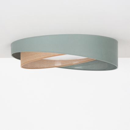BRILAGI - LED Prigušivo stropno svjetlo VELVET TWIST LED/36W/230V 3000-6000K Ø 65 cm Wi-Fi Tuya Beacon zelena/bež + daljinski upravljač