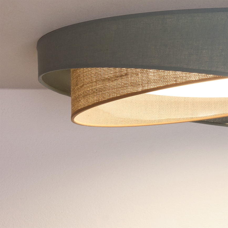BRILAGI - LED Prigušivo stropno svjetlo VELVET TWIST LED/36W/230V 3000-6000K Ø 65 cm Wi-Fi Tuya Beacon zelena/bež + daljinski upravljač