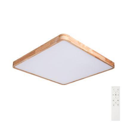 Brilagi - stropno LED svjetlo s prigušivanjem WOODLINE SQUARE LED/100W/230V 3000-6000K hrast 80x80 cm + daljinsko upravljanje