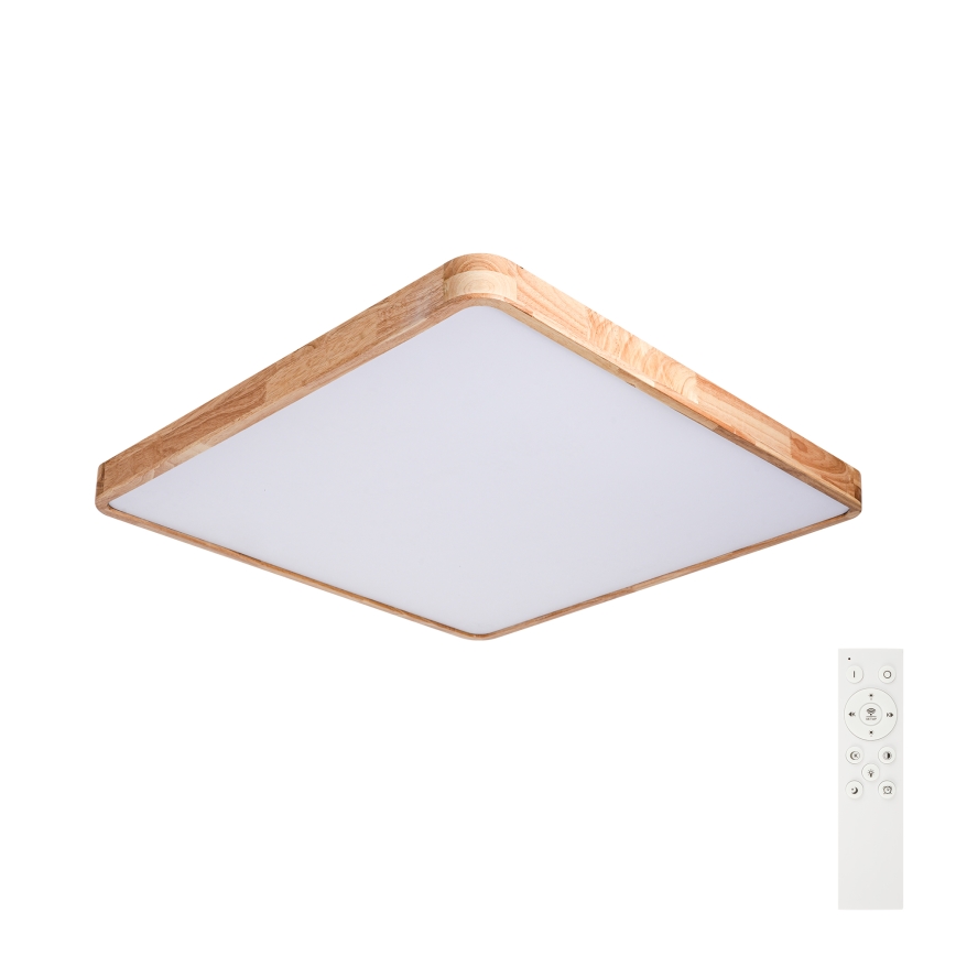 Brilagi - stropno LED svjetlo s prigušivanjem WOODLINE SQUARE LED/100W/230V 3000-6000K hrast 80x80 cm + daljinsko upravljanje
