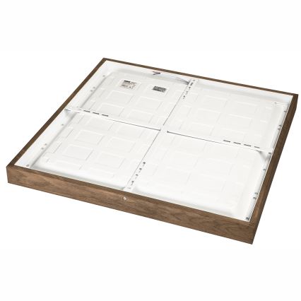 BRILAGI - LED stropno svjetlo za kupaonicu s mogućnošću prigušivanja WOODY FRAME LED/50W/230V hrast/orah 60x60 cm 3000-6000K IP44 + daljinski upravljač