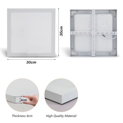 Brilagi - LED Stropna svjetiljka za kupaonicu FRAME LED/24W/230V 30x30 cm 3000/4000/6000K IP44 bijela