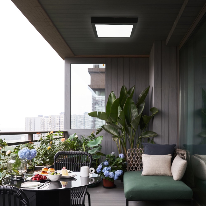 Brilagi - LED Stropna svjetiljka za kupaonicu FRAME LED/24W/230V 30x30 cm 3000/4000/6000K IP44 crna