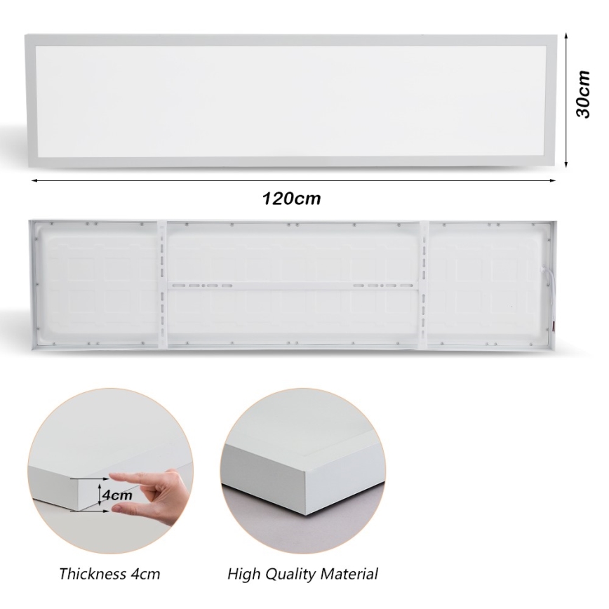 Brilagi - LED Stropna svjetiljka za kupaonicu FRAME LED/50W/230V 30x120 cm 3000/4000/6000K IP44 bijela