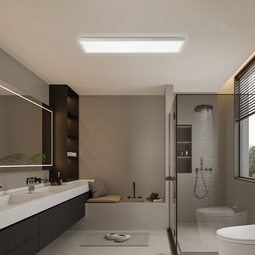 Brilagi - LED Stropna svjetiljka za kupaonicu FRAME LED/50W/230V 30x120 cm 3000/4000/6000K IP44 bijela
