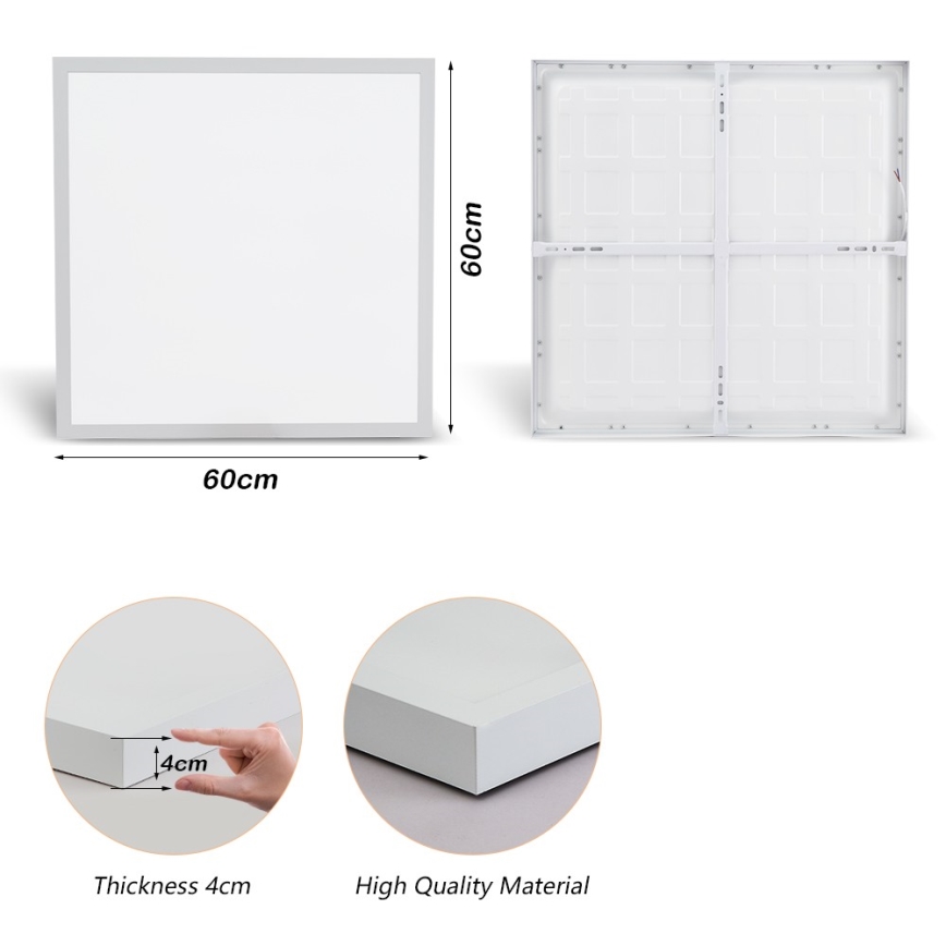 Brilagi - LED Stropna svjetiljka za kupaonicu FRAME LED/50W/230V 60x60 cm 3000/4000/6000K IP44 bijela