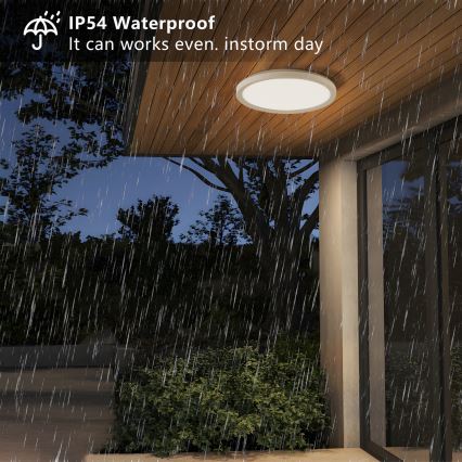 Brilagi - LED Stropna svjetiljka za kupaonicu ULTRA SLIM LED/12W/230V pr. 22,5 cm bijela IP54