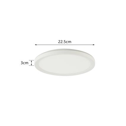 Brilagi - LED Stropna svjetiljka za kupaonicu ULTRA SLIM LED/12W/230V pr. 22,5 cm bijela IP54