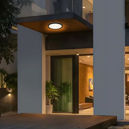 Brilagi - LED Stropna svjetiljka za kupaonicu ULTRA SLIM LED/18W/230V pr. 30 cm crna IP54
