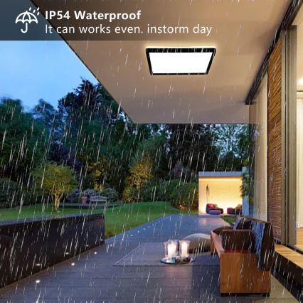 Brilagi - LED Stropna svjetiljka za kupaonicu ULTRA SLIM LED/24W/230V 42x42 cm crna IP54