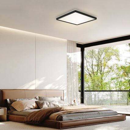 Brilagi - LED Stropna svjetiljka za kupaonicu ULTRA SLIM LED/24W/230V 42x42 cm crna IP54