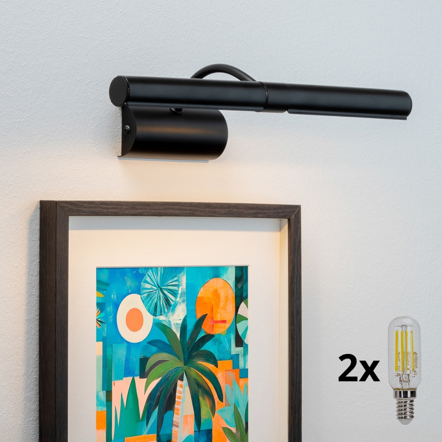 Brilagi - LED Svjetiljka za slike DANAE 2xE14/4W/230V 3000K crna