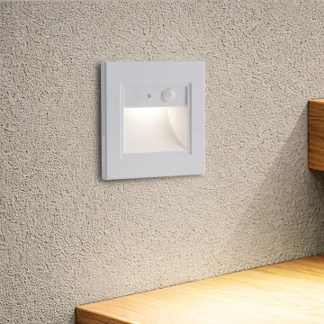 Brilagi - LED svjetiljka za stepenice s senzorom STEP LIGHT LED/1,5W/230V IP44 bijela