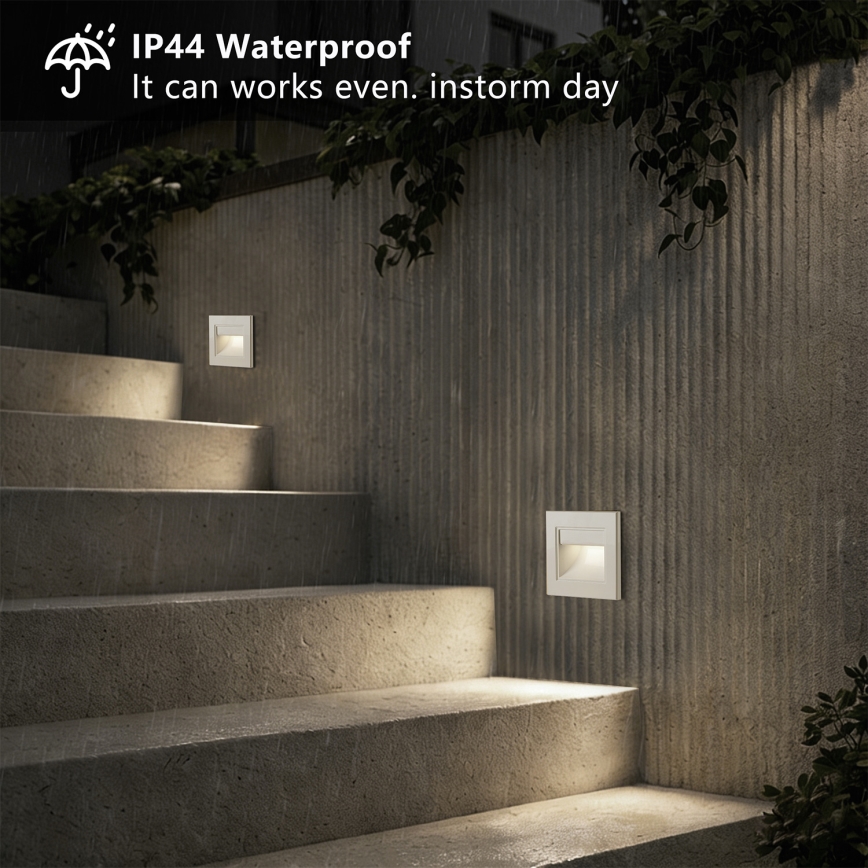 Brilagi - LED svjetiljka za stepenice STEP LIGHT LED/1,5W/230V IP44 bijela