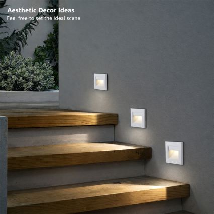 Brilagi - LED svjetiljka za stepenice STEP LIGHT LED/1,5W/230V IP44 bijela