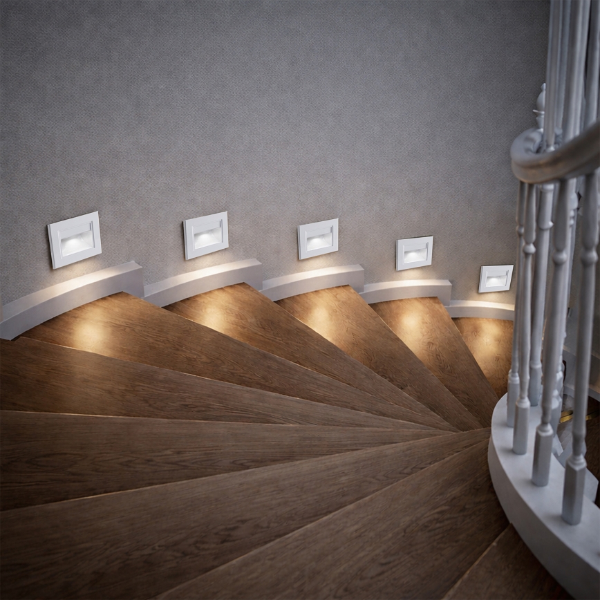 Brilagi - LED svjetiljka za stepenice STEP LIGHT LED/1,5W/230V IP44 bijela