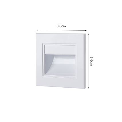 Brilagi - LED svjetiljka za stepenice STEP LIGHT LED/1,5W/230V IP44 bijela