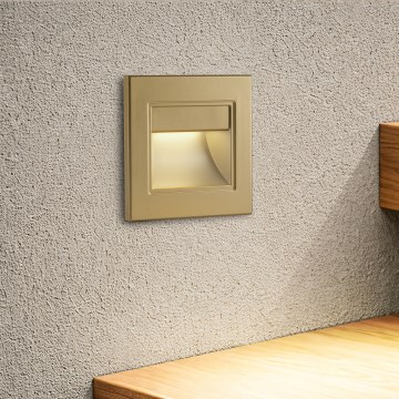Brilagi - LED svjetiljka za stepenice STEP LIGHT LED/1,5W/230V IP44 zlatno