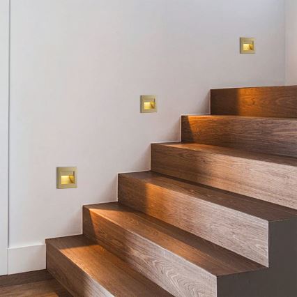 Brilagi - LED svjetiljka za stepenice STEP LIGHT LED/1,5W/230V IP44 zlatno