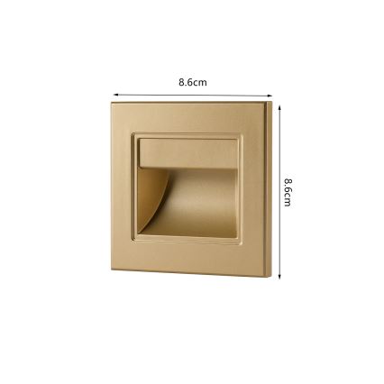 Brilagi - LED svjetiljka za stepenice STEP LIGHT LED/1,5W/230V IP44 zlatno
