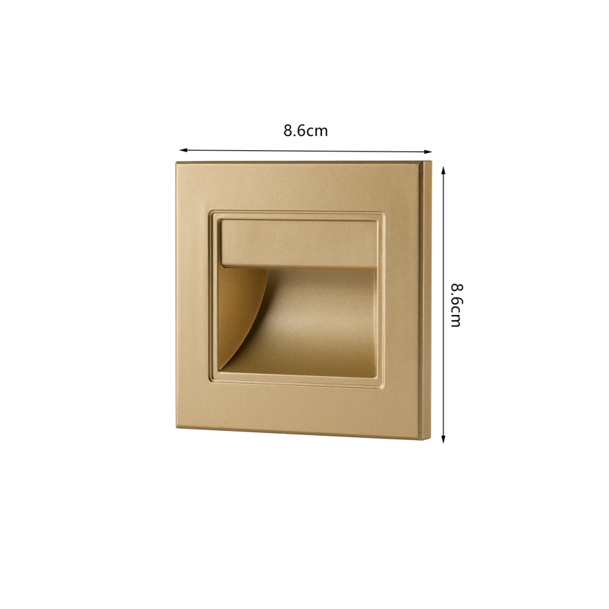 Brilagi - LED svjetiljka za stepenice STEP LIGHT LED/1,5W/230V IP44 zlatno
