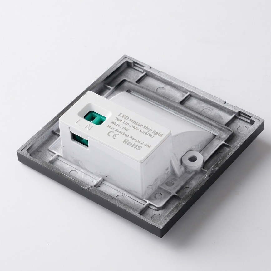 Brilagi - LED stubišno svjetlo sa senzorom STEP LIGHT LED/1,5W/230V IP44 crno