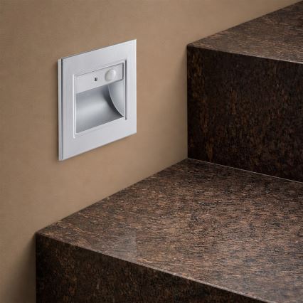 Brilagi - LED svjetlo za stepenice sa senzorom STEP LIGHT LED/1,5W/230V IP44 srebrna