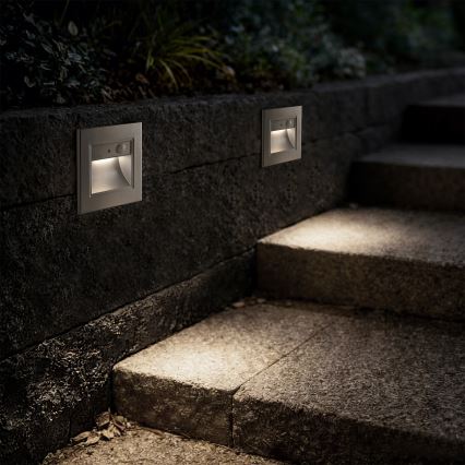 Brilagi - LED svjetlo za stepenice sa senzorom STEP LIGHT LED/1,5W/230V IP44 srebrna