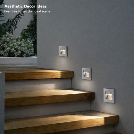 Brilagi - LED svjetlo za stepenice sa senzorom STEP LIGHT LED/1,5W/230V IP44 srebrna
