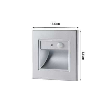 Brilagi - LED svjetlo za stepenice sa senzorom STEP LIGHT LED/1,5W/230V IP44 srebrna