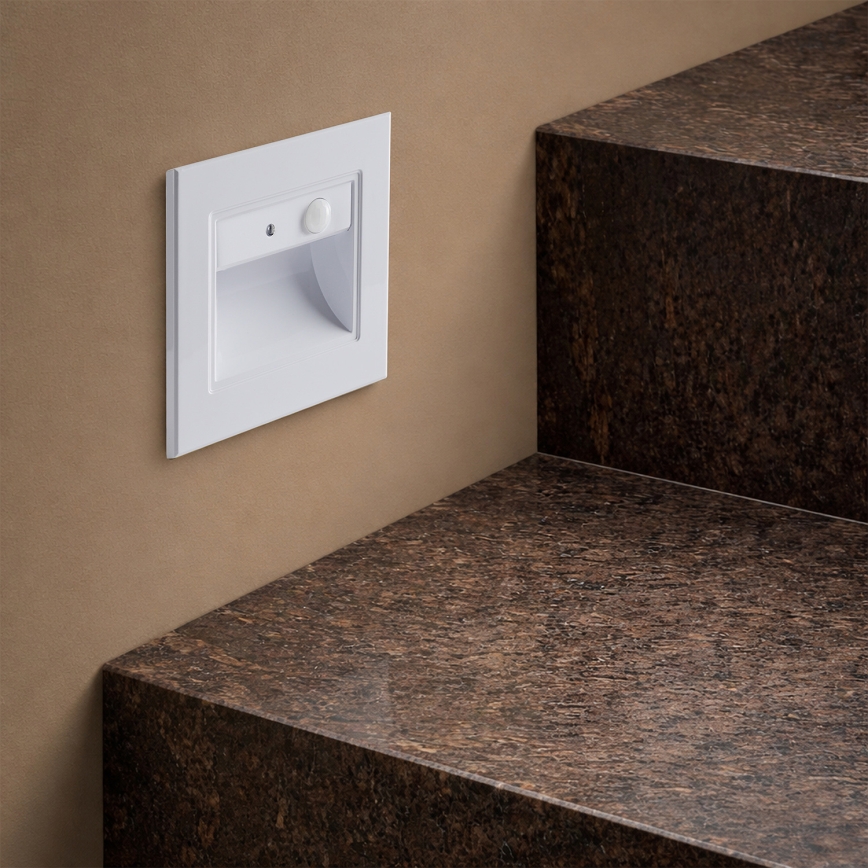 Brilagi - LED svjetiljka za stepenice s senzorom STEP LIGHT LED/1,5W/230V IP44 bijela