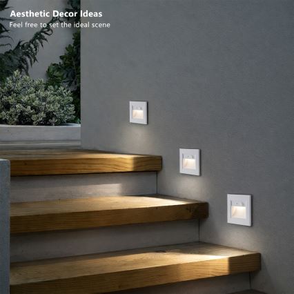 Brilagi - LED svjetiljka za stepenice s senzorom STEP LIGHT LED/1,5W/230V IP44 bijela