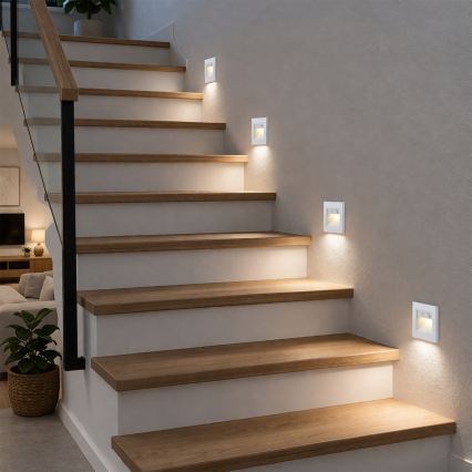 Brilagi - LED svjetiljka za stepenice s senzorom STEP LIGHT LED/1,5W/230V IP44 bijela