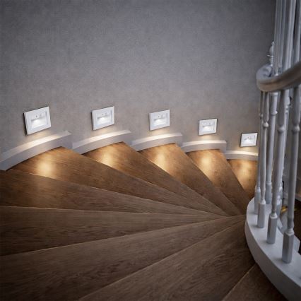 Brilagi - LED svjetiljka za stepenice s senzorom STEP LIGHT LED/1,5W/230V IP44 bijela