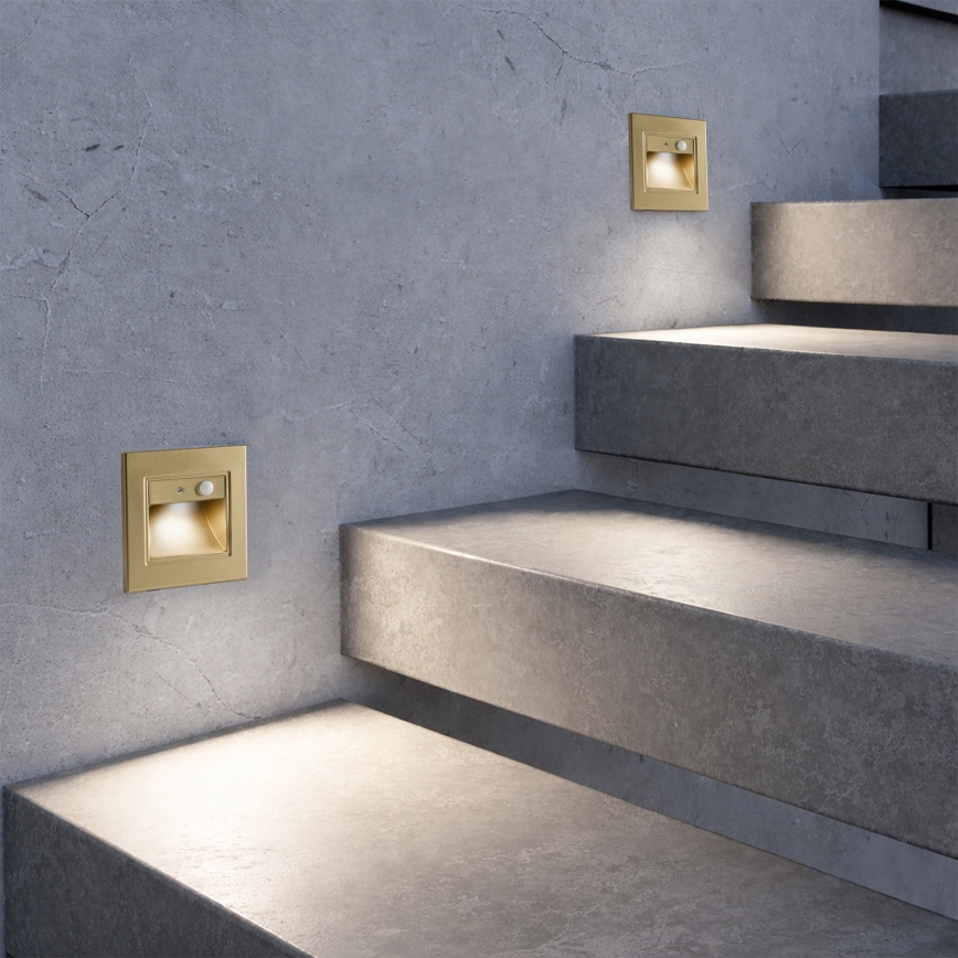 Brilagi - LED svjetlo za stepenište sa senzorom STEP LIGHT LED/1,5W/230V IP44 zlatno
