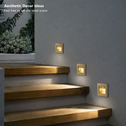 Brilagi - LED svjetlo za stepenište sa senzorom STEP LIGHT LED/1,5W/230V IP44 zlatno