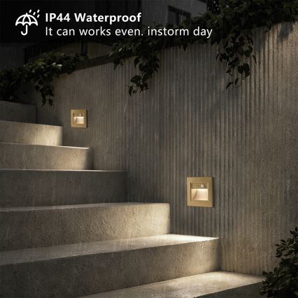 Brilagi - LED svjetlo za stepenište sa senzorom STEP LIGHT LED/1,5W/230V IP44 zlatno