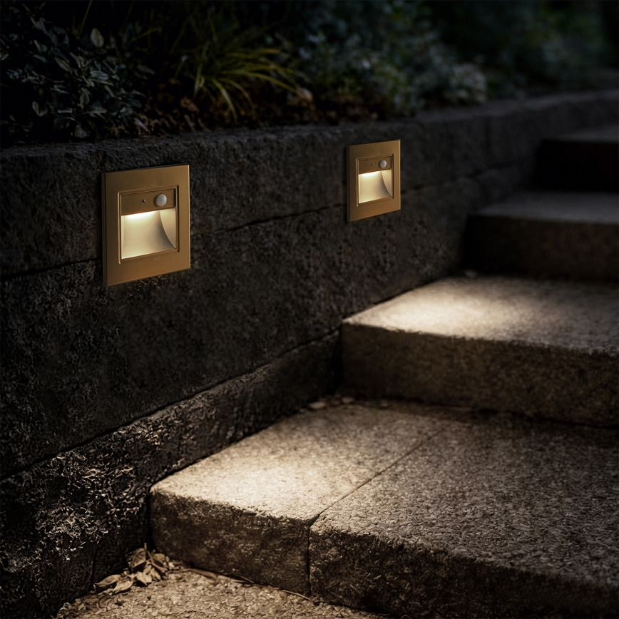 Brilagi - LED svjetlo za stepenište sa senzorom STEP LIGHT LED/1,5W/230V IP44 zlatno