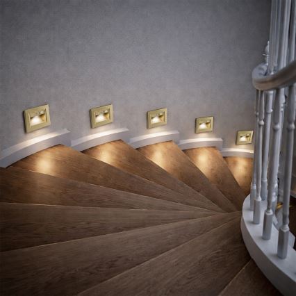 Brilagi - LED svjetlo za stepenište sa senzorom STEP LIGHT LED/1,5W/230V IP44 zlatno