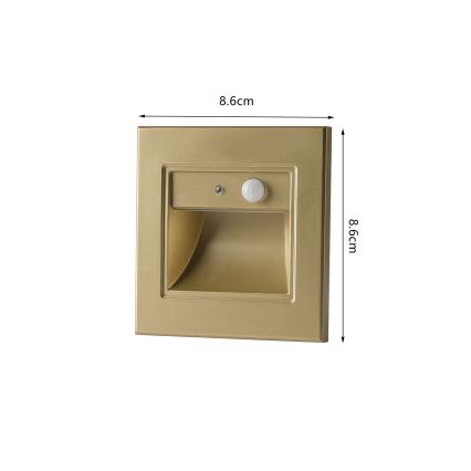 Brilagi - LED svjetlo za stepenište sa senzorom STEP LIGHT LED/1,5W/230V IP44 zlatno