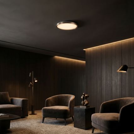 Brilagi - LED stropna svjetiljka s prigušivanjem FANCIA LED/48W/230V 3000-6500K Ø 39 cm srebrna + daljinski upravljač