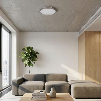 Brilagi - LED stropna svjetiljka s prigušivanjem FANCIA LED/48W/230V 3000-6500K Ø 39 cm srebrna + daljinski upravljač