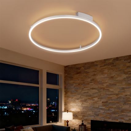 Brilagi - LED prigušivo stropno svjetlo PORTOFINO LED/60W/230V 3000-6000K promjer 80 cm srebrno s daljinskim upravljačem