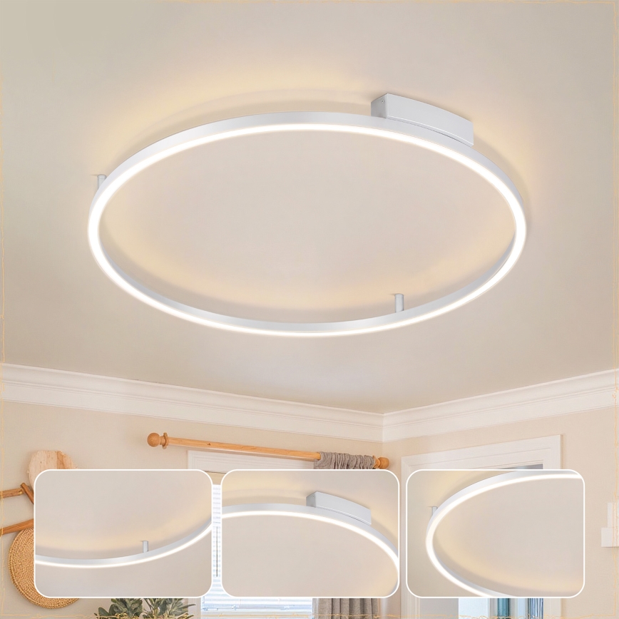 Brilagi - LED prigušivo stropno svjetlo PORTOFINO LED/60W/230V 3000-6000K promjer 80 cm srebrno s daljinskim upravljačem