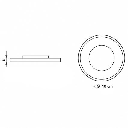 Brilagi - LED stropna svjetiljka TRIVARO s mogućnošću prigušivanja LED/72W/230V 3000-6000K Ø 40 cm + daljinski upravljač